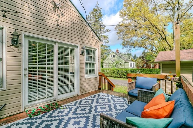 7599 Fairview Ave, Mentor, OH 44060 - wooden deck featuring an outdoor hangout area