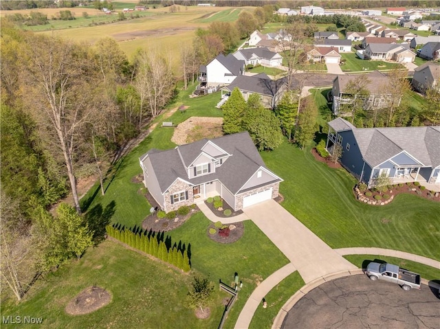 drone / aerial view featuring a residential view