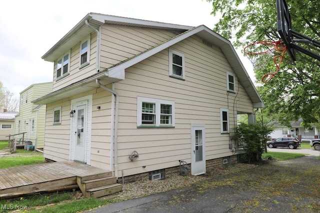 view of back of property