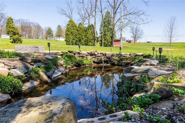 4820 Alabama Ave SW, Navarre, OH 44662 - exterior space featuring a small pond and a lawn