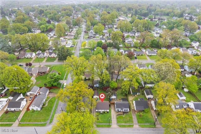 drone / aerial view featuring a residential view