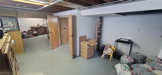 view of finished below grade area