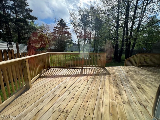 1279 Lander Rd, Mayfield Heights, OH 44124 - wooden deck with fence