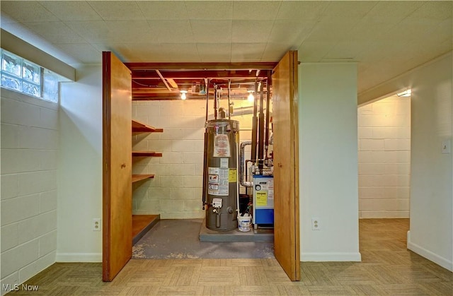 4840 W 228th St, Fairview Park, OH 44126 - below grade area with water heater and concrete block wall