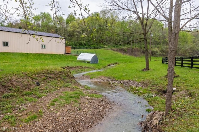 4661 Sugar Grove Rd, Cambridge, OH 43725 - view of yard featuring an outbuilding, an outdoor structure, and fence