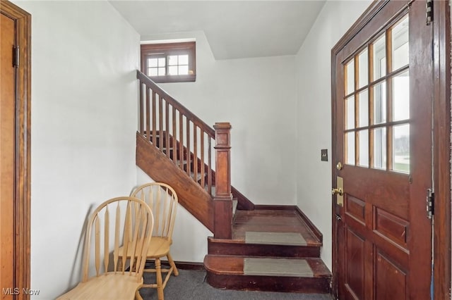 2419 Carpenter Rd, Ashtabula, OH 44004 - entryway featuring baseboards and stairs