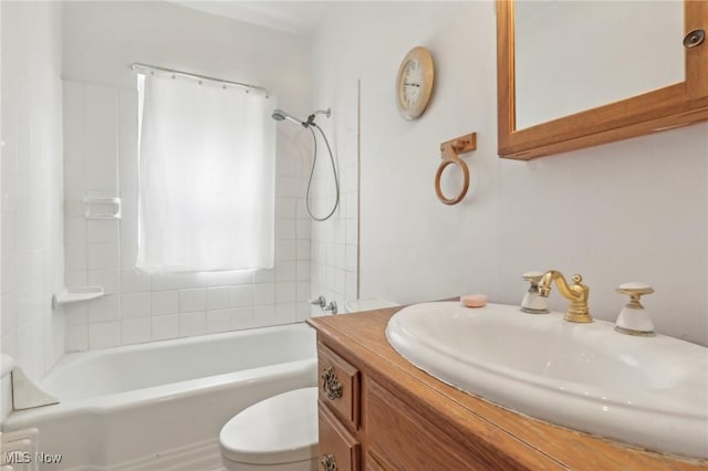 2419 Carpenter Rd, Ashtabula, OH 44004 - full bathroom with shower / bathing tub combination, vanity, and toilet