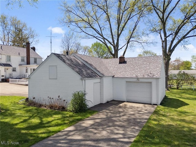 exterior space with concrete driveway