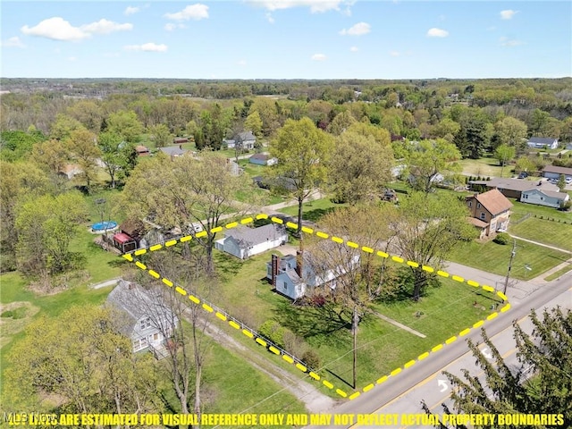 aerial view with a view of trees
