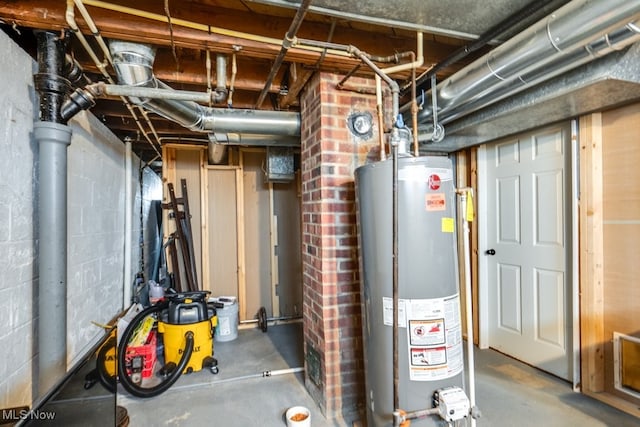 utilities featuring gas water heater