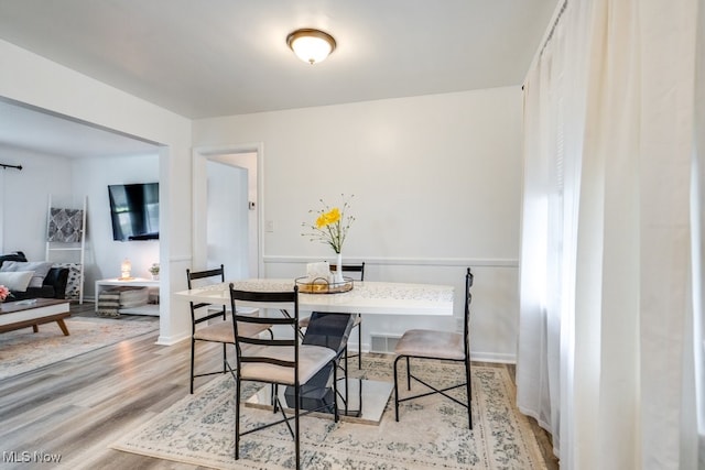 dining room featuring wood finished floors