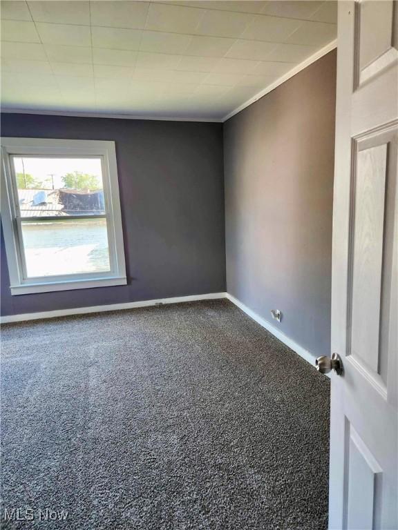 337 Foster Ave, Cambridge, OH 43725 - carpeted empty room with ornamental molding and baseboards