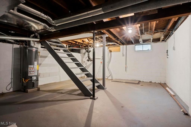 5331 Ridgewood St, Lorain, OH 44055 - basement with stairs and water heater