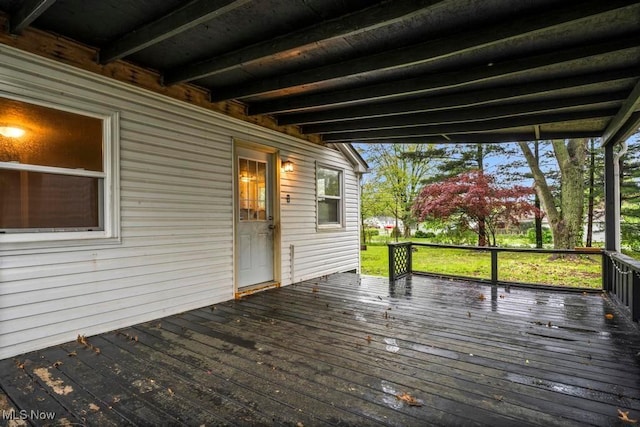 5331 Ridgewood St, Lorain, OH 44055 - view of wooden terrace
