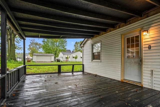 5331 Ridgewood St, Lorain, OH 44055 - wooden terrace with a yard