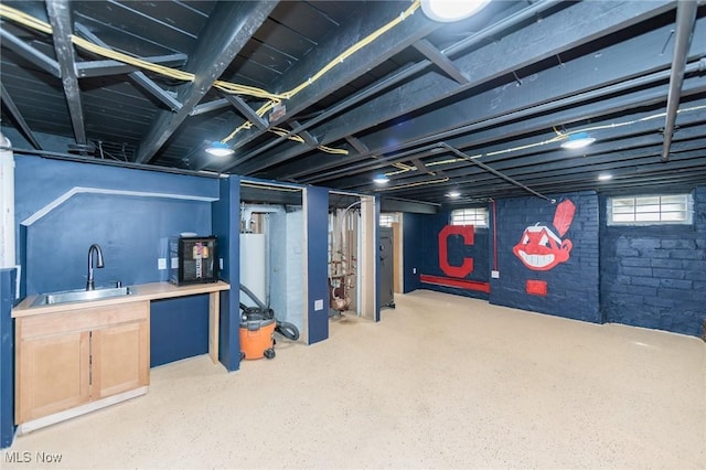 3019 Clague Rd, North Olmsted, OH 44070 - basement with a sink and indoor wet bar