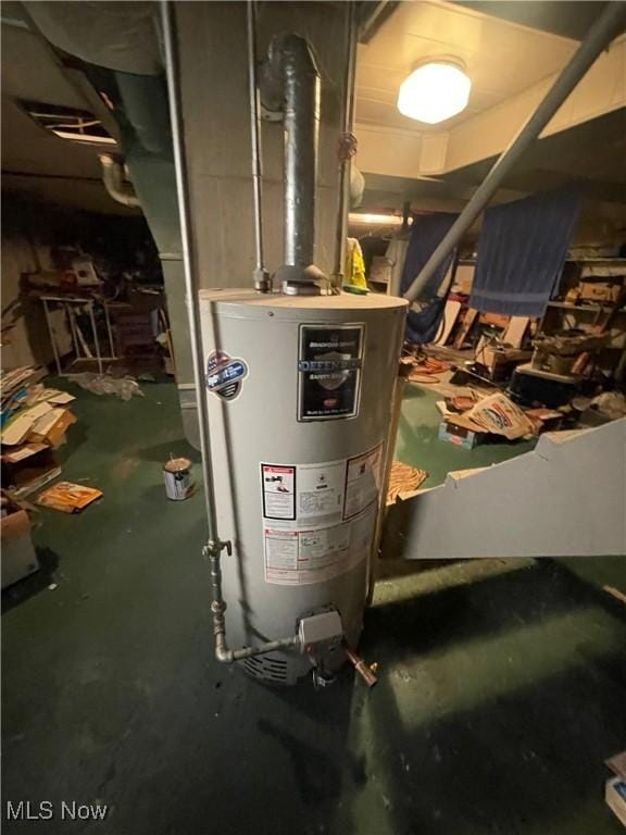 utilities featuring gas water heater