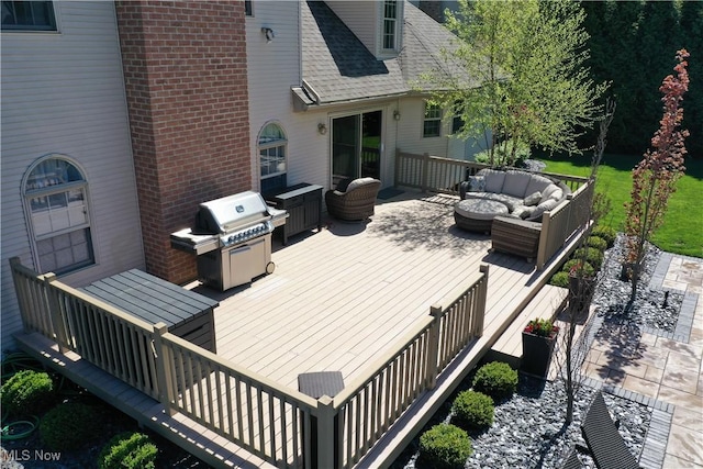 7966 Meadowbrooke Trl, Poland, OH 44514 - deck featuring an outdoor hangout area and a grill