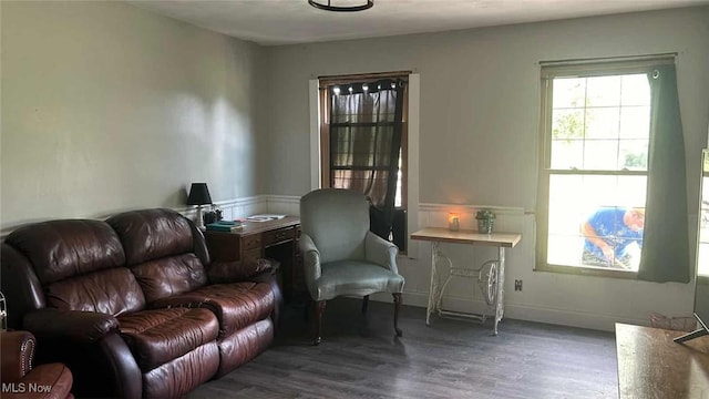 2320 Leetonia Rd, Leetonia, OH 44431 - living area featuring wood finished floors and wainscoting