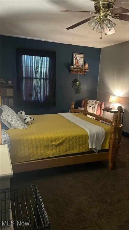 2320 Leetonia Rd, Leetonia, OH 44431 - bedroom with carpet and a ceiling fan