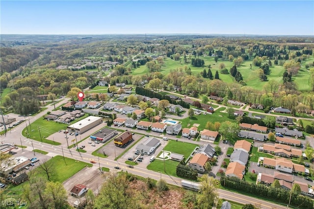 drone / aerial view with a residential view