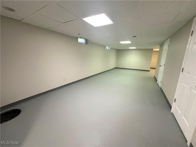 5869 Amy Boyle Rd NE, Brookfield, OH 44403 - finished below grade area featuring a drop ceiling