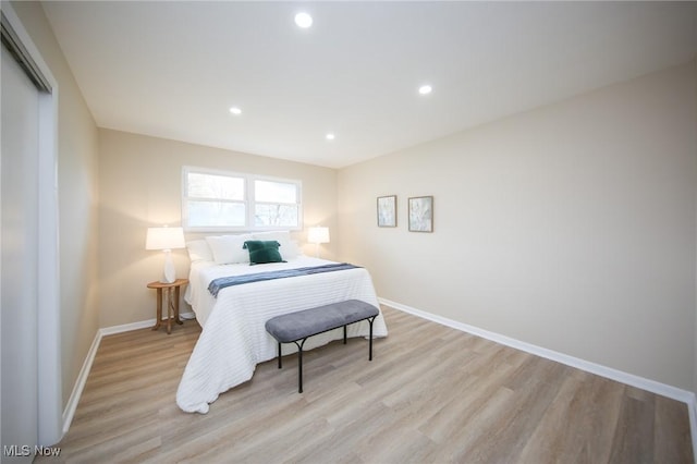 6544 Nancy Dr, North Olmsted, OH 44070 - bedroom featuring baseboards, recessed lighting, and wood finished floors