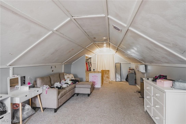 2007 Carson St, Charleston, WV 25302 - additional living space featuring visible vents, carpet, and vaulted ceiling