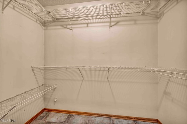 view of walk in closet