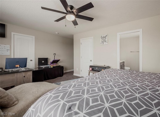 11149 Rankin Rd, Glenford, OH 43739 - carpeted bedroom with baseboards and a ceiling fan