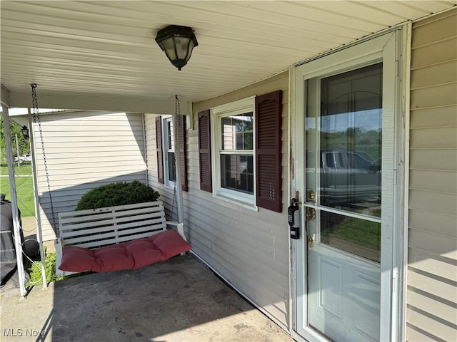 view of patio with a porch