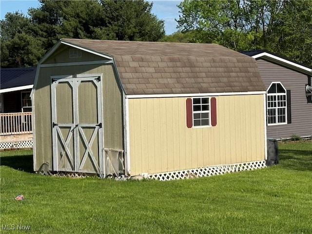 view of shed