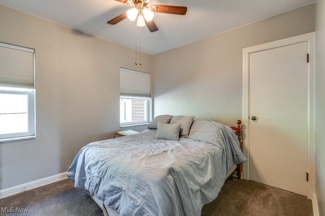 396 2nd St NE, Carrollton, OH 44615 - bedroom with carpet and ceiling fan