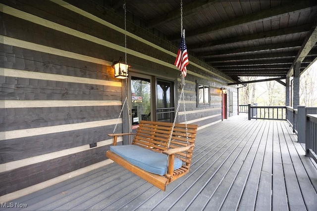 6570 State Route 339, Vincent, OH 45784 - wooden deck with covered porch