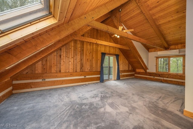 6570 State Route 339, Vincent, OH 45784 - bonus room with plenty of natural light, wooden walls, and vaulted ceiling with beams