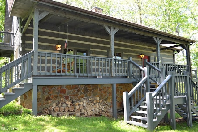 6570 State Route 339, Vincent, OH 45784 - wooden terrace with a porch and stairway
