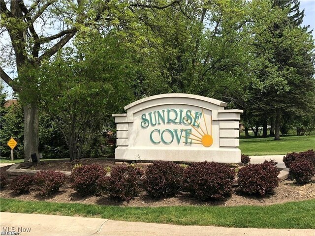 view of community sign
