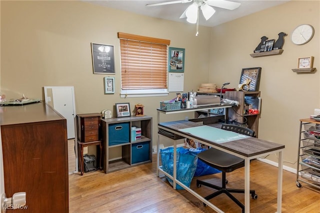 7476 Dahlia Dr, Mentor-On-The-Lake, OH 44060 - office space with wood finished floors and a ceiling fan