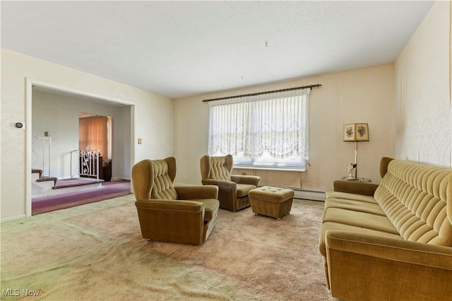 8295 Mentorwood Dr, Mentor, OH 44060 - living room with carpet and a baseboard heating unit