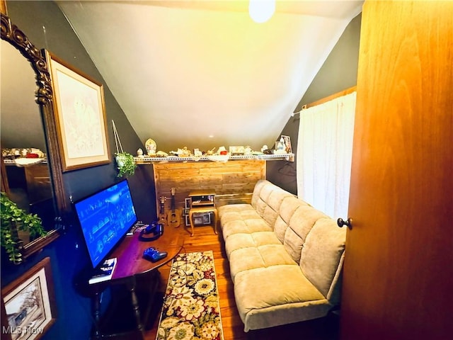 741 Jennings Ave, Salem, OH 44460 - living area with vaulted ceiling and wood finished floors