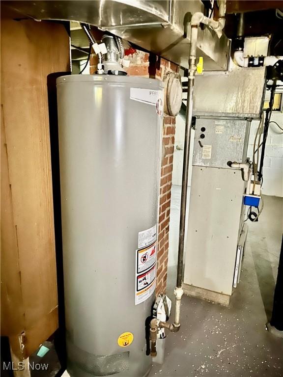 utilities featuring gas water heater