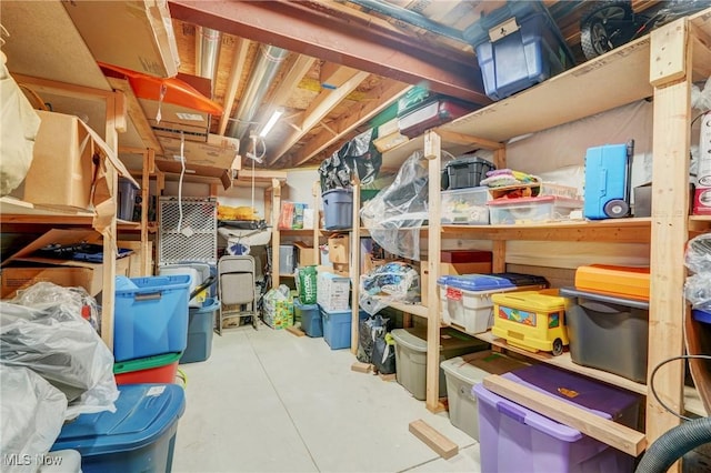 view of storage room