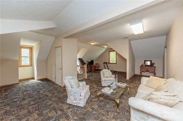 3286 Marks Rd, Medina, OH 44256 - bonus room with carpet floors, lofted ceiling, and baseboards