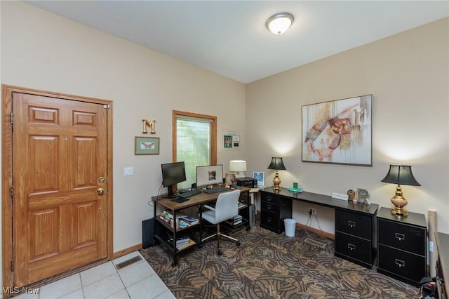 3286 Marks Rd, Medina, OH 44256 - tiled home office featuring baseboards
