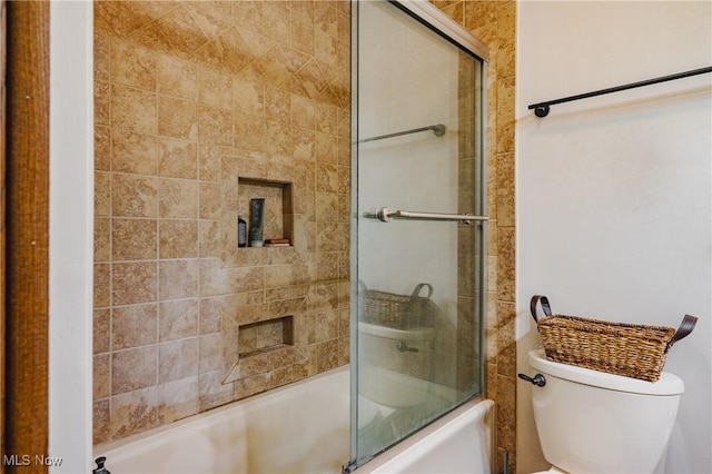 312 58th St, Vienna, WV 26105 - full bath featuring shower / bath combination with glass door and toilet