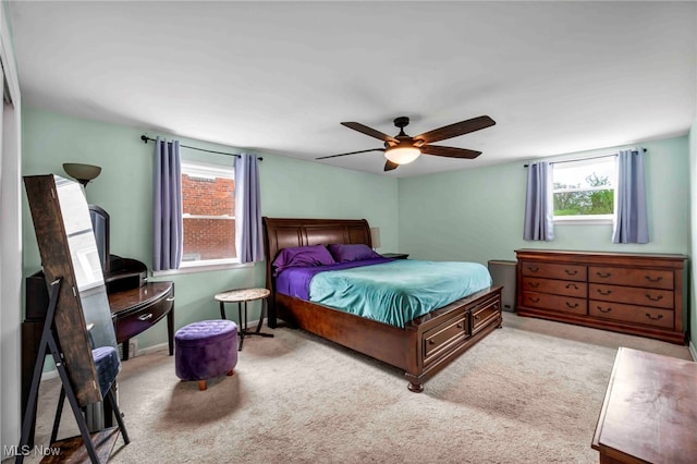2508 Ashurst Rd, University Heights, OH 44118 - bedroom featuring carpet floors and a ceiling fan