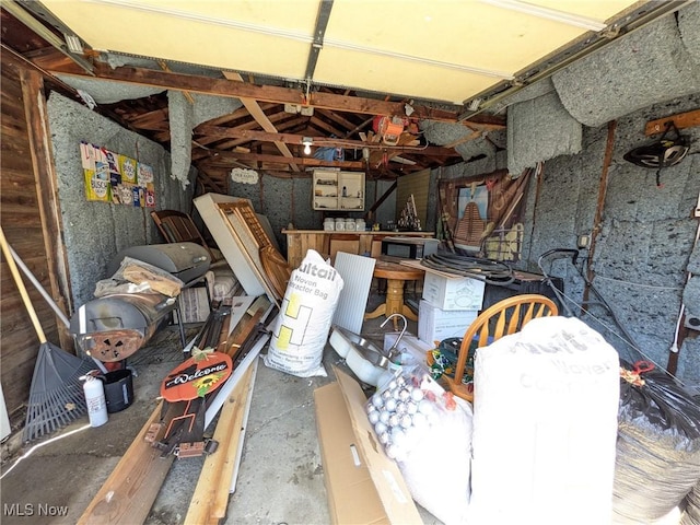 view of storage area