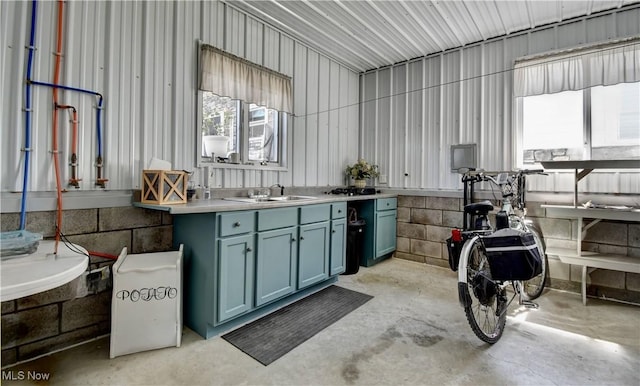 interior space with a sink
