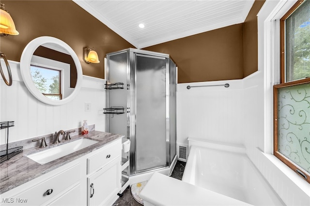 26561 Butternut Ridge Rd, North Olmsted, OH 44070 - bathroom with a shower stall and vanity