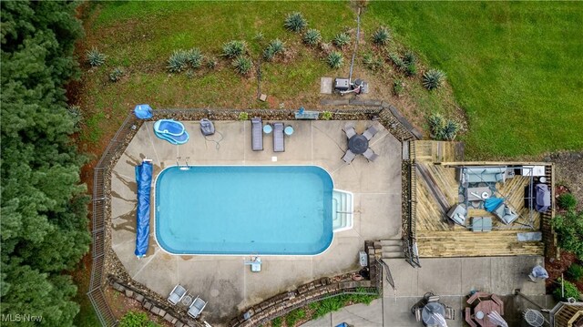 73 Hemlock Ln, Weirton, WV 26062 - drone / aerial view of a pool